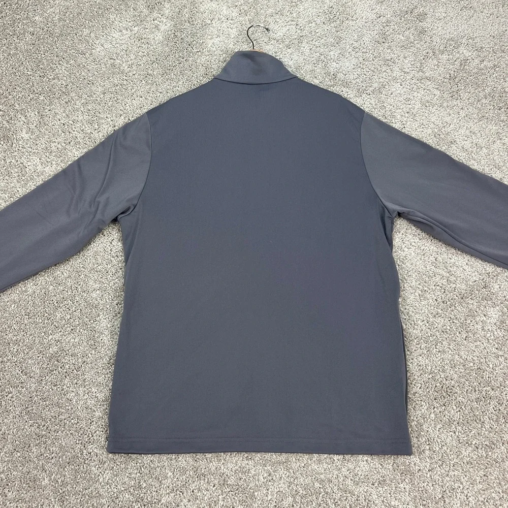 Adidas Jacket Mens Medium Gray Full Zip Long‎ Sleeve Performance Track 3 Stripes